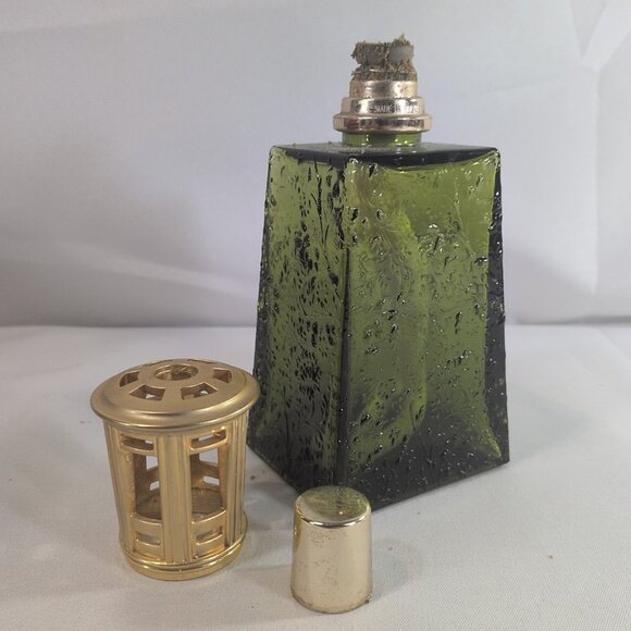 Lampe Berger Fragrance Oil Lamp Ottoman Emerald Green Gold Embossed DISCONTINUED - Picture 4 of 11